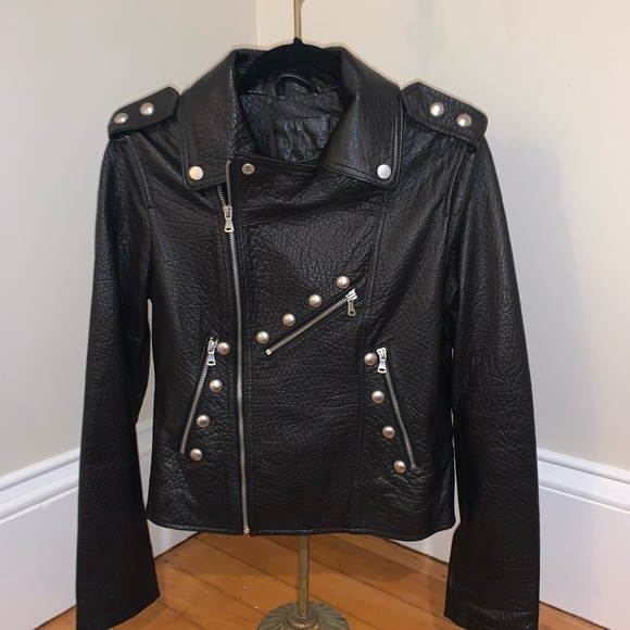 BELLE VERE - GENUINE LEATHER MOTO JACKET BLACK SM - Picture 5 of 12